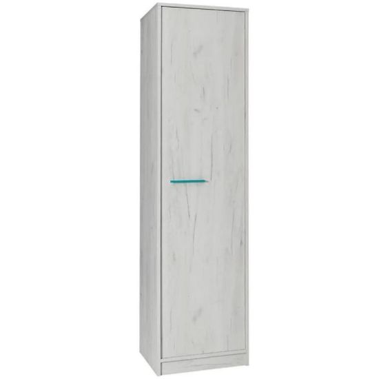 Obrazek Regał Rest R01 zamknięty popiel/dąb biały 50/195