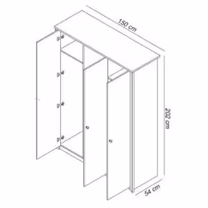 Obrazek Szafa Finezja F3 150 cm