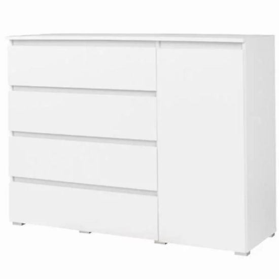Obrazek Komoda Cosmo C05 4 szuflady 1 drzwi biała