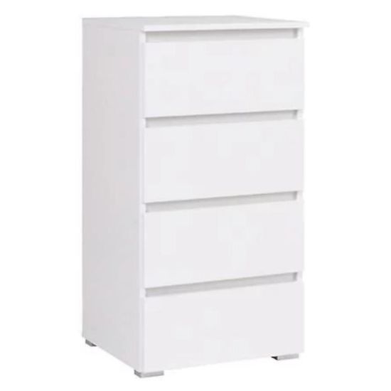 Obrazek Komoda wąska Cosmo C07 4 szuflady biała