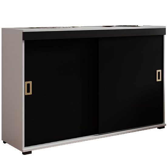 Obrazek Komoda Retro 120 Biały/Czarny + Craft Uchwyty