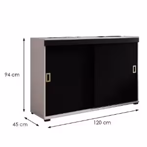 Obrazek Komoda Retro 120 Biały/Czarny + Craft Uchwyty