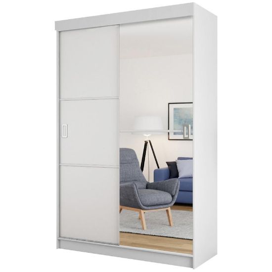 Obrazek Szafa Bill 2l Lustro 138 Biały 