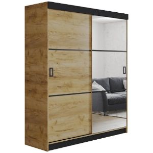 Obrazek Szafa Retro 3l Lustro 138 Craft Złoty 