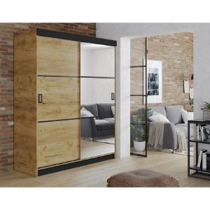 Obrazek Szafa Retro 3l Lustro 138 Craft Złoty 