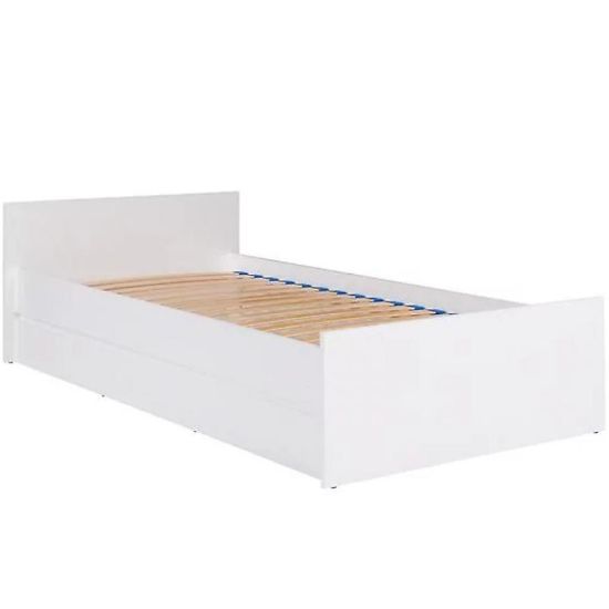 Obrazek Łóżko Cosmo C08 z ramą drewnianą biały