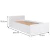 Obrazek Łóżko Cosmo C08 z ramą drewnianą biały