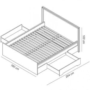 Obrazek Łóżko Finezja F10 sonoma czekoladowa