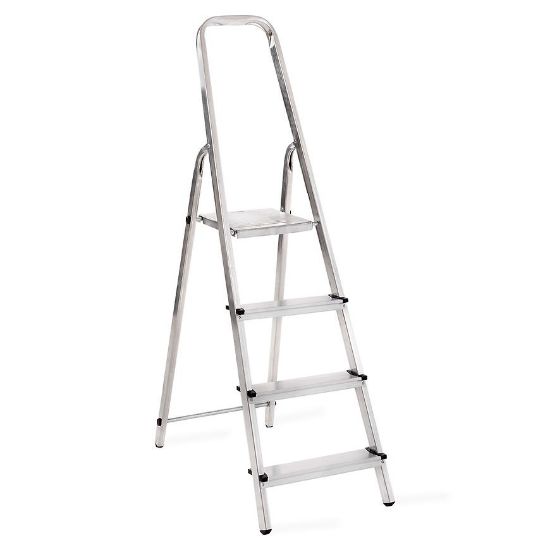 Obrazek Drabina aluminowa jednostronna 4 stopniowa 125 kg 