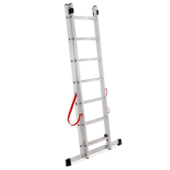 Obrazek Drabina aluminiowa dwuelementowa 7 stopniowa 150kg Master line 