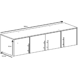 Obrazek Nadstawka do szafy Bali D4 biała