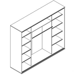 Obrazek Szafa Silver wenge 255 cm