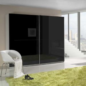 Obrazek Szafa Lux 01 biały/czarny 244 cm