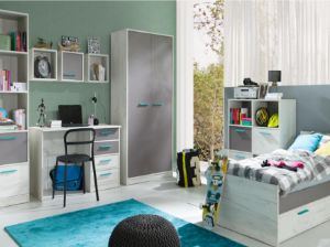 Obrazek Szafa Rest R02 popiel/dąb biały 96 cm