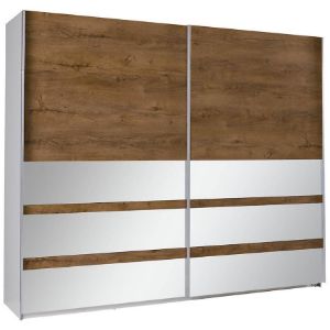 Obrazek Szafa Lux 22 dąb burgundzki/lustra 244 cm