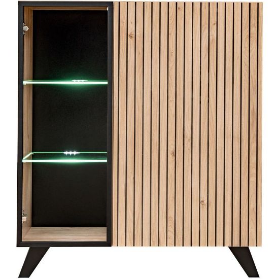 Obrazek Liam Witryna Niska Hjz Lm Wsn Hickory Jackson/Czarny