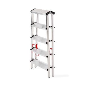 Obrazek Drabina aluminowa dwustronna 5 stopniowa 125 kg 