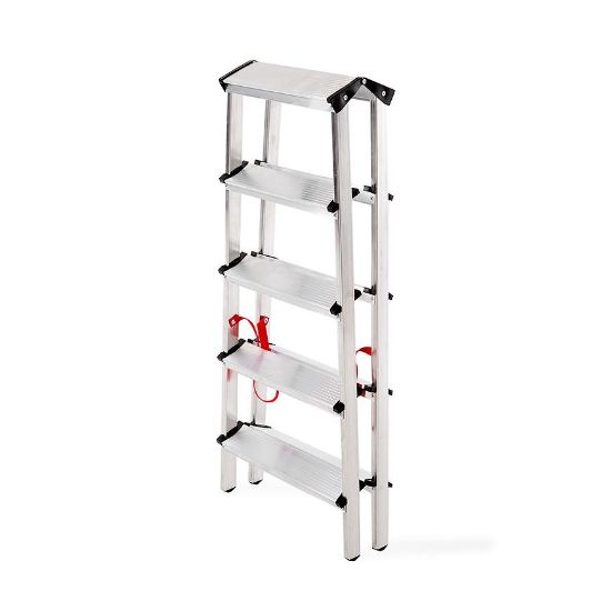 Obrazek Drabina aluminowa dwustronna 5 stopniowa 150 kg 