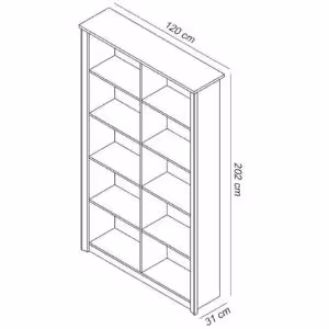 Obrazek Regał Finezja F8 dzielony sonoma czekoladowa