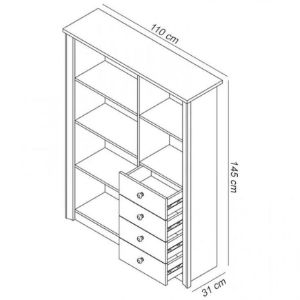 Obrazek Regał Finezja F11 sonoma czekoladowa