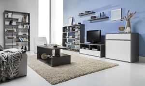 Obrazek Regał Zonda Z14 wysoki popiel/biały 120/210