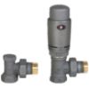 Obrazek Komplet termostatyczny kątowy grafit 