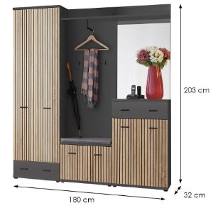 Obrazek Garderoba MARCO III + P artisan/antracyt anas mc3+p