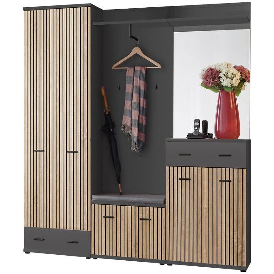 Obrazek Garderoba MARCO III + P artisan/antracyt anas mc3+p
