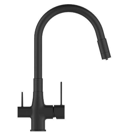 Obrazek Bateria zlewozmywakowa Trend czarny z filtrem 