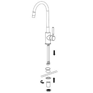 Obrazek Bateria zlewozmywakowa Samba Inox szara