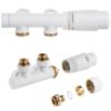 Obrazek Zestaw do dolnego podłączenia duoplex biały 