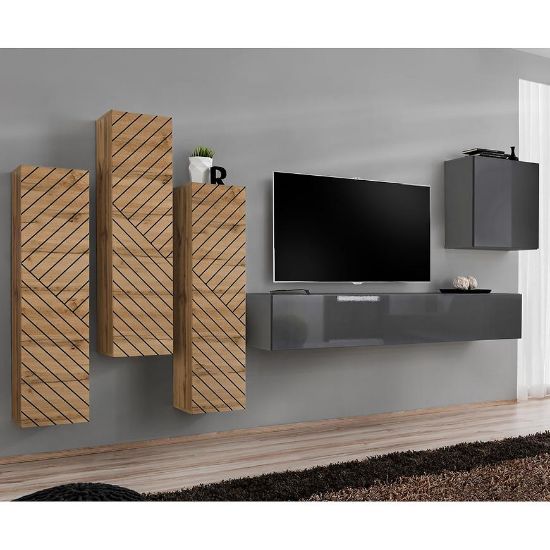 Obrazek Meblościanka Switch III Line Wotan/Grafit