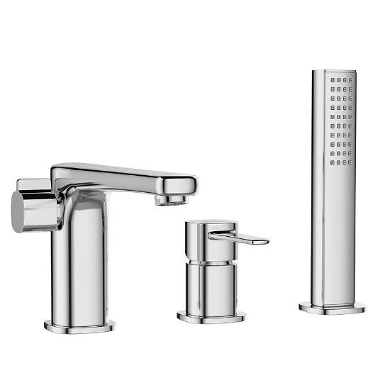 Obrazek Bateria nawannowa 3-otworowa trend chrom