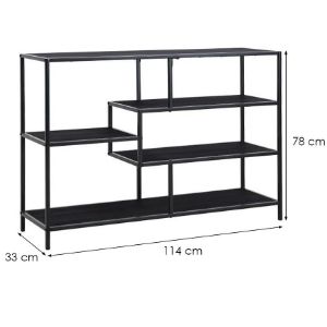 Obrazek Regał Benton 31333J czarny 5T 