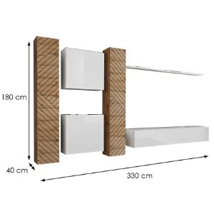 Obrazek Meblościanka Switch VI Line Wotan/Biały