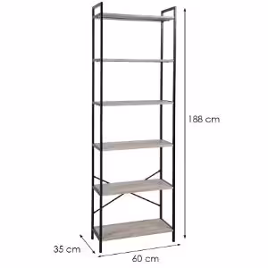 Obrazek Regał Modesto 31365A-6(W60) natural 6T 