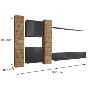 Obrazek Meblościanka Switch VI Line Wotan/Grafit