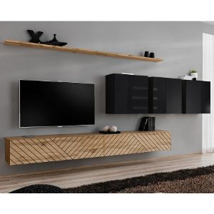 Obrazek Meblościanka Switch VII Line Wotan/Czarny