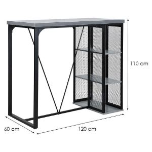 Obrazek Stół barowy Artemis B10033 beton/czarny