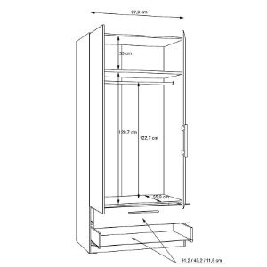 Obrazek Szafa Cadixo cdxs87-d78 dąb artisan 