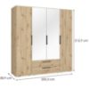 Obrazek Szafa Cadixo cdxs84s-d78 dąb artisan 