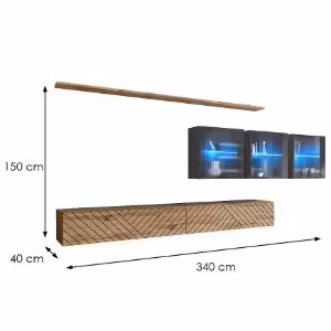 Obrazek Meblościanka Switch XVII Line Wotan/Grafit