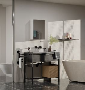 Obrazek Szafka łazienkowa z lustrem Mir1 biały