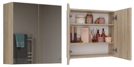 Obrazek Szafka łazienkowa z lustrem Mir2 dąb sonoma