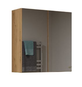 Obrazek Szafka łazienkowa z lustrem Mir2 dąb artisan