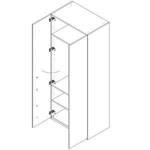 Obrazek Szafa Piano P2/PN-71/KA/71 beige HG 