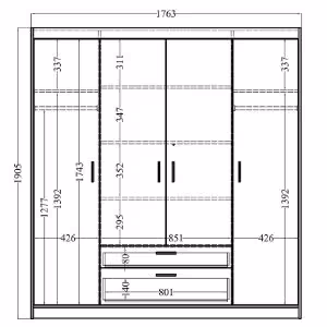 Obrazek Szafa Elena 4D Dąb Sonoma