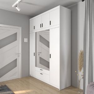 Obrazek Szafa Elena 4D Biały Z Lustrem