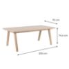 Obrazek Stół simple 200 biały dąb