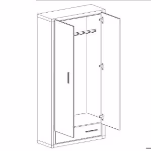 Obrazek Szafa Dallas D20 Dąb Sonoma